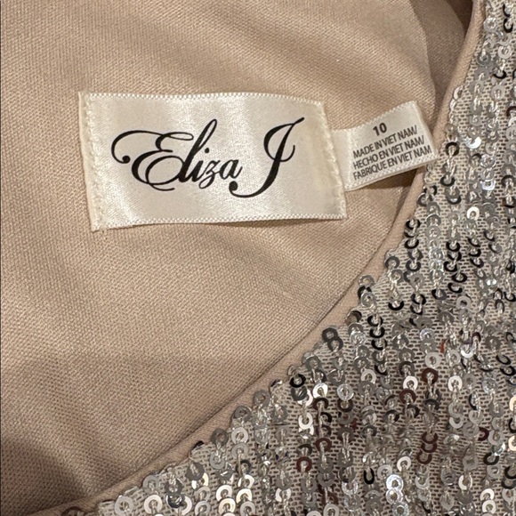 Eliza J Long Sleeve Sequin Cocktail Dress Size 10 - Picture 4 of 4